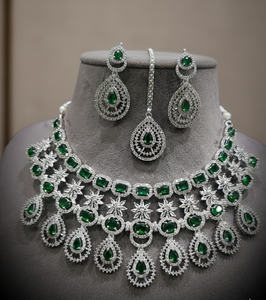 Designer AD Bridal Necklace Earrings <b>Set</b> <b>for</b> <b>Women</b> Wedding Party Traditional Fashion <b>Jewellery</b> Premium Craft <b>for</b> Wholesale Price - Product Image 5