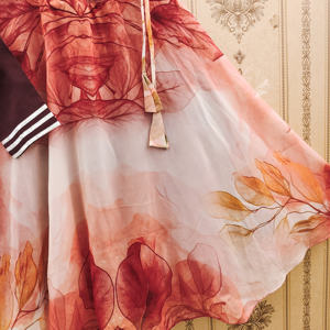 ชุดเลเฮนกาโชลีเด็กผู้หญิง ลายใบไม้ ผ้าโพลีเอสเตอร์ คุณภาพพรีเมียม ยาวคลุมเท้า ยี่ห้อโชรยัม แฟชั่น |   แฟชั่นใหม่มาแรง ดีไซน์เนอร์งานเทศกาล - Product Image 4