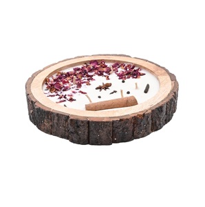 Bougie en bois Bougie de luxe Décoration de la maison et du bureau Bougie parfumée en cire de soja Aromathérapie Décoration intérieure Toutes les occasions (moyenne) - Product Image 1