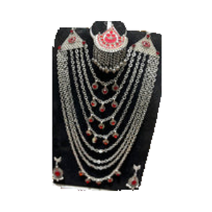 Ensemble de bijoux pour femmes afghanes en acier inoxydable moderne, inspiré de l'ethnique, charme pour les célébrations, les mariages, les fêtes, les rassemblements culturels - Product Image 3