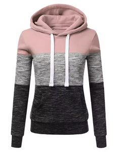 Bulk Wholesale Casual Oversize Heavyweight Color Block French Terry <b>String</b> Full Zip up Hoodies - Product Image 6