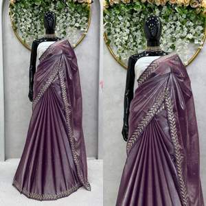 Dernier créateur traditionnel Bollywood Saree fantaisie en soie ethnique Mode indienne Dernier vêtement de fête exclusif à la mode pour adultes - Product Image 1