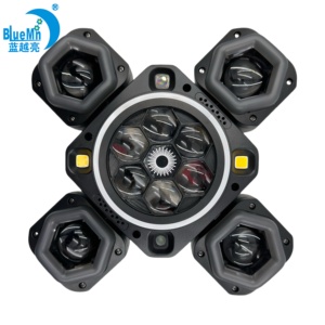 Neuerscheinung RGB <span class=keywords><strong>4</strong></span>-in-1 Vierarmiger Mini-Laserstrahler mit 360° °   Rotierende Sprachsteuerung für Hochzeitsfeier Event Freizeitpark Beleuchtung - Product Image 4