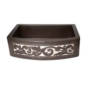 Qualité longue durée nouveau haut de gamme en cuivre pur éviers de cuisine Double bol et robinet espace cuivre matériel cuisine multifonction - Product Image 4