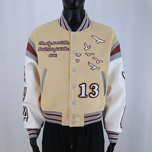 New Design Patchwork Streetwear Hot Selling Cool Style Winter <b>Jacket</b> High Quality Fashionable Chenille Embroidery Varsity <b>Jacket</b> - Product Image 1