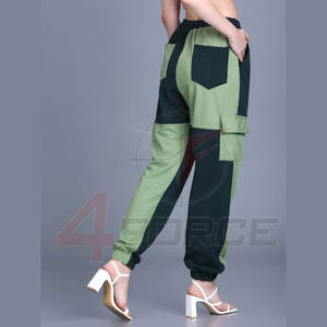 Pantalon de survêtement en molleton de coton vert 330gsm avec logo personnalisé pour femmes, pantalon de jogging en dentelle 3D avec logo en relief, imprimé bouffant, baggy, ample, hiver, vente en gros - Product Image 5