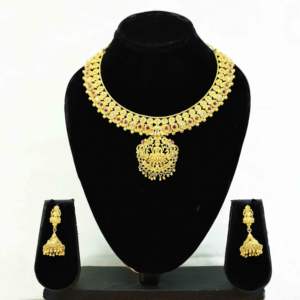 Juego de Joyería de Oro de 14K, 18K y 24K al por Mayor, Juego de Collares Tradicionales del Templo Lakshmi Hechos en India, Juego de Joyería de Moda - Product Image 2