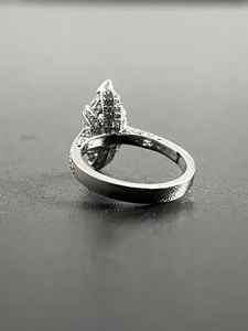 Anillo Solitario Halo Eternity de Plata de Ley 925 con Moissanita Original Corte Marquesa Estilo Art Deco, Regalo de Aniversario para Pareja - Product Image 3