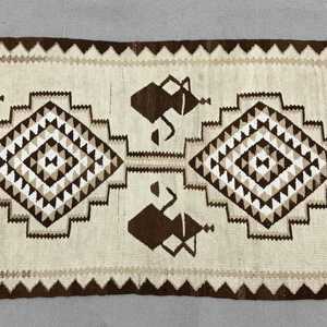 3x10.4 ft Rug, Turkish Vintage Rug, <b>Brown</b> Solid <b>Wool</b> Rug - Product Image 3