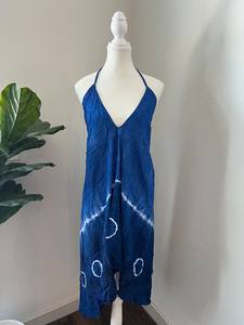 Vestido de algodón de verano para mujer con bordado Floral Diseño de moda y decoración de botones Top transpirable sin mangas para mujer - Product Image 2