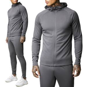 Ropa deportiva de poliéster de alta calidad para hombre, chándal con bolsillos y cremallera, 100% poliéster - Product Image 1