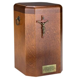 Custom Logo Wooden Human Urn | Handmade | Manufacturer Direct - Product Image 1