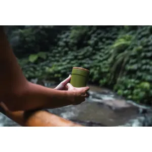 Vaso Sostenible GRS RPP con Tapa de Bambú, Gadgets Ecológicos - Product Image 4