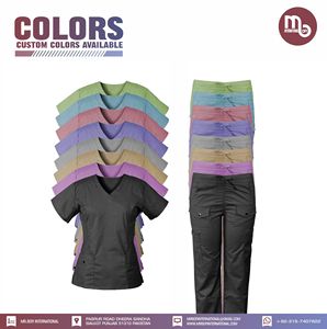 Doktorlar için Mr.Bofi uluslararası sıkı hemşire üniforması tarafından yüksek kaliteli v yaka tıbbi fırça yaz hastane scv-neck