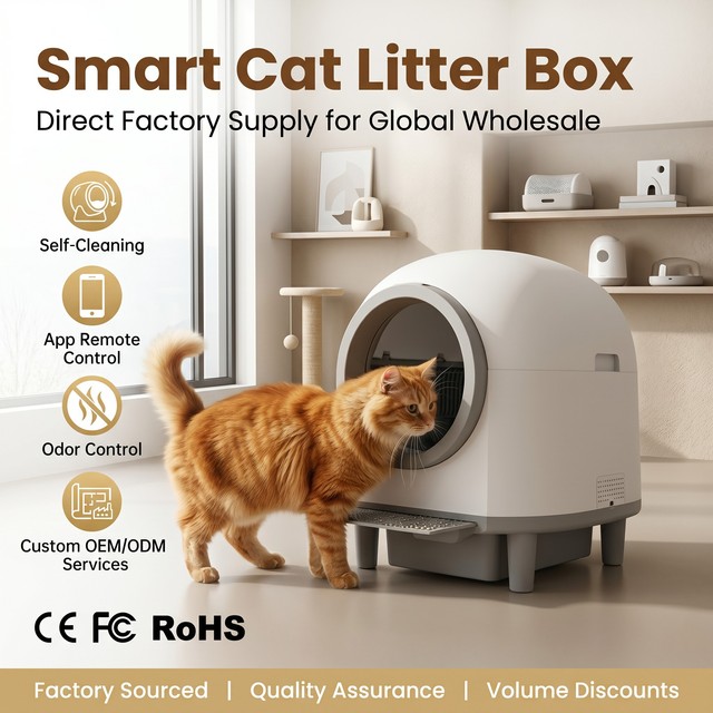 Wholesale Smart Self-Cleaning Cat Litter Box APP Control Automatic Electric Toilet Odor Control Direct Factory Sale