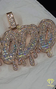 Pendentif lettre personnalisé en diamant cultivé en laboratoire VVS personnalisé pendentif Hip Hop bijoux personnalisés pendentif unisexe - Product Image 5