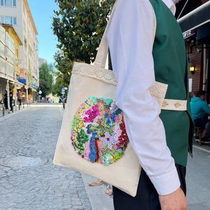 Nouveau sac à bandoulière pour femme en coton perlé fait à la main avec un design de couleur personnalisé Mode estivale Sac à main de fête - Product Image 2
