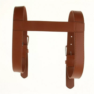 Couvertures de pique-nique de luxe en cuir pleine fleur personnalisables avec boucle en métal ceintures de longueur personnalisée - Product Image 4