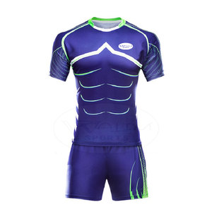 เครื่องแบบรักบี้แห้งเร็วพิมพ์โลโก้ตามสั่งเครื่องแบบรักบี้ดีไซน์ไม่เหมือนใครโรงงานผลิต - Product Image 1