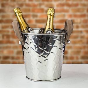 Seau à glace en acier fabriqué à la main de nouvelle conception de style Fournisseur de seau à glace en métal de conception faite à la main en acier inoxydable - Product Image 6