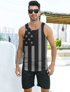 Camiseta sin mangas de gimnasio para hombre, ropa deportiva de algodón 100%, camiseta de entrenamiento de ajuste muscular informal de talla grande, diseño de Fitness transpirable, tejido de punto - Product Image 4