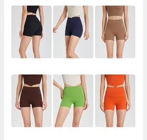 Shorts Deportivos para Mujer, Sin Necesidad de Ropa Interior, Cintura Alta, Levanta Glúteos, Transpirables, para Yoga, Correr, con Logotipo Personalizado - Product Image 4