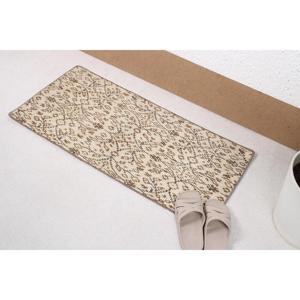 Tapis de 1,5 x 3 pieds, tapis turc vintage, tapis à pois marron et blanc - Product Image 1