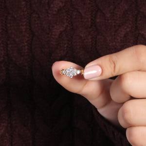 Anillo de Diamantes Moderno con Incrustaciones de Circonio, Anillo de Latón para Mujer, para Bodas y Fiestas de Matrimonio, Anillo de Diamantes de Calidad de Exportación para Ella - Product Image 5