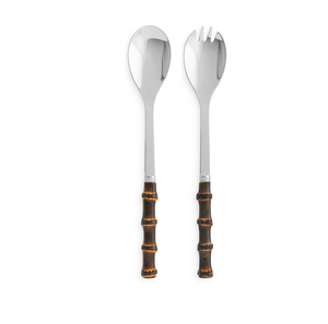 Ensemble de couverts cuillère en laiton avec poignée en bambou dernière cuillère à dîner artisanat haut taille de poignée personnalisée - Product Image 1