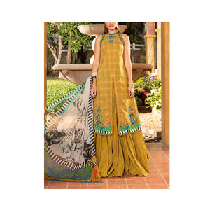 ชุดเซ็ตปักลาย2ชิ้นพร้อมผ้าชีฟอง,ชุดคลุมคอเสื้อ - Product Image 1