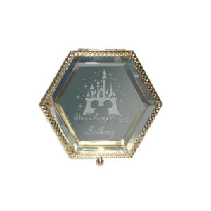 กล่องแหวนขนาดเล็กทรงหกเหลี่ยมหรูหราทันสมัย2025ขอบทองดีไซน์เนอร์กระจกเอียงสำหรับเก็บเครื่องประดับและจัดระเบียบ - Product Image 5