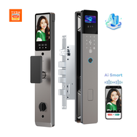 Kunci Pintu Pintar TYSH 3D Face Palm Vein Fingerprint dengan Aplikasi Tuya, Kata Sandi, Kartu, Kunci, Bahan Aluminium Alloy untuk Pintu Kayu, Tahan Air, 40 120mm