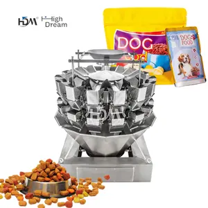 14 Head Hopper Multihead Combination Weigher Cat Dog Pet Bag Packing Machine