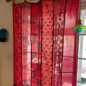 Chắp vá Rèm lên cycled Silk Saree vải rèm cửa sổ Rèm Cửa Nhà dệt trang trí nội thất thân thiện với môi đầy màu sắc Boho treo lên - Product Image 2