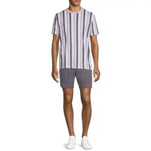 Diseño a rayas nuevo estilo de moda Casual en blanco cuello redondo ropa de manga corta Hombre Camisetas 100% algodón verano Streetwear camisetas - Product Image 4