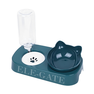 Eleganti Distributori Automatici di Cibo e Acqua per Animali Domestici in Acciaio Inox e Plastica con Erogatore d'Acqua - Product Image 4
