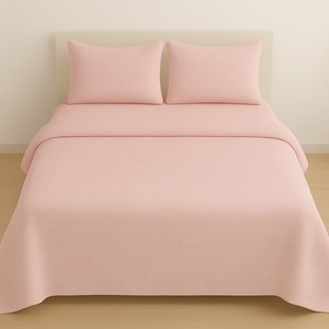 Sinada Home ชุดแป้งวาฟเฟิลลายตารางสี่เหลี่ยมลายทางแบบเดี่ยวสไตล์โมเดิร์นสำหรับโรงแรมและการเดินทาง - Product Image 1