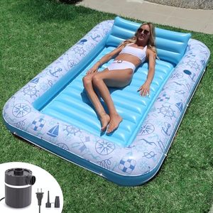 Grand matelas gonflable personnalisé en PVC pour piscine, <span class=keywords><strong>bain</strong></span> <span class=keywords><strong>de</strong></span> <span class=keywords><strong>soleil</strong></span>, baignoire solaire, radeau flottant, lit <span class=keywords><strong>de</strong></span> <span class=keywords><strong>bain</strong></span> <span class=keywords><strong>de</strong></span> <span class=keywords><strong>soleil</strong></span>, transat aquatique pour enfants et adultes - Product Image 2