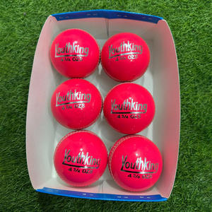 Balle de cricket rose personnalisée avec logo, prix abordable, qualité supérieure, cousue à la main, en cuir de qualité supérieure, vente en gros - Product Image 6
