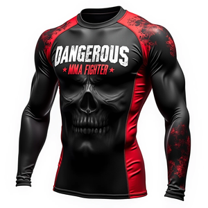 Rash Guards Proveedor 100% Alta calidad MMA Rash Guards Fabricante al por mayor para entrenamiento y uso de competición - Product Image 1