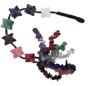 Nueva Merkaba 7 Chakra Tumbled Gemstone Tassel Meditación espiritual Ventana colgante Feng Shui Ornamento Coche Decoración de la pared del hogar - Product Image 2