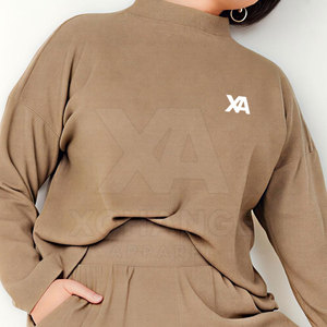 Ensemble d'été à col montant et short pour femme, tenue deux pièces en coton léger pour un style décontracté au quotidien - Product Image 4