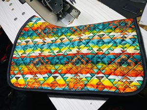 แผ่นอานขนสัตว์สไตล์ตะวันตกแผ่นรองอานม้าม้าม้าขี่ม้าพร้อมผ้าห่มอานม้าทำจากผ้าฝ้ายผสมโพลีเอสเตอร์ - Product Image 6