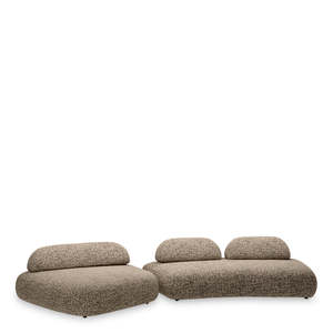Residenza Montclair Dark Brown <b>Sofa</b> Contemporary Living Room Furniture with Washable Boucle <b>Material</b> for Home Use - Product Image 2