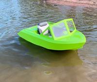 Mini Lancha a Motor de Alta Velocidad para Pesca en Aguas Poco Profundas, Fácil de Maniobrar, Estructura de Casco Estable, Material ABS, para Niños, Aguas Oceánicas