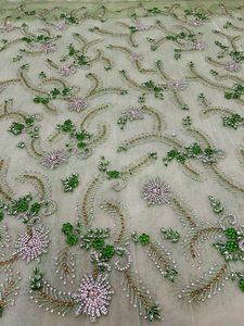 Meilleur prix, tissu luxueux 100% polyester avec perles et zircon, fabrication artisanale, fournisseur indien, confection de vêtements, motif tissé et en maille - Product Image 6