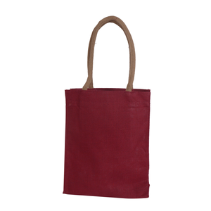 Bolsa de Mano Mediana Personalizada EWB, Material de Yute, Cierre de Cremallera, Asa de Mano Reciclada, para Uso Diario, Bodas, Compras, con Patrón de Letras - Product Image 3