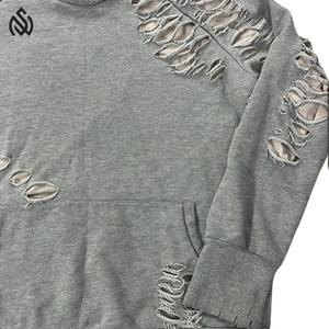 Nuevo estilo, cantidad a granel, sudaderas con capucha desgastadas personalizadas para hombres, último diseño, nueva moda, su propio logotipo, sudaderas con capucha desgastadas para hombres - Product Image 2