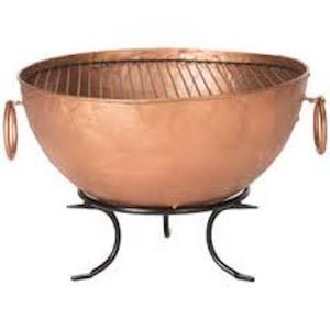Fosse à feu ronde en fer avec support noir, accessoires de jardin, noël, hiver, pâques, foyer à bois - Product Image 3