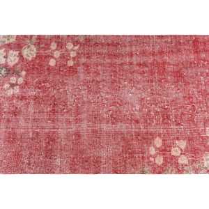 0.3x6.3 ft <b>Runner</b> Turkish Vintage Rug, <b>Red</b> Camouflage Wool Rug - Product Image 5
